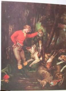 AFTER THE HUNT by COURBET 1937 PRINT EXCELLENT  