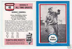 SHAKEYS PIZZA Hall of Fame RUBE WADDELL Athletics/As  