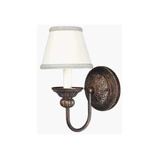 Preston Collection Wall Sconce Single Light Fixture In Bronze/Ivory 