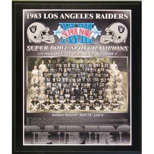 1983 Los Angeles Raiders NFL Football Super Bowl 18 XVIII Championship 