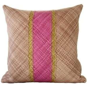    Lance Wovens Ribbons Bougainvillea Leather Pillow: Home & Kitchen