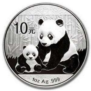 2012 1 oz CHINA PANDA SILVER COIN, 1 troy Oz, .999, with 