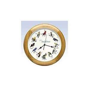  Mark Feldstein Oak Audubon Bird Clock: Kitchen & Dining