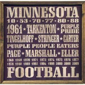  Vintage 18X18 Minnesota Vikings Sign