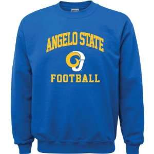  Angelo State Rams Royal Blue Youth Football Arch Crewneck 