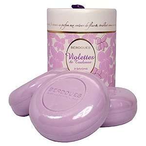  Violettes de Toulouse Boxed Set of Bath Soaps   3 x 3 oz 
