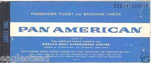 Airline Ticket   Pan Am   2 Flight Format   1967 (T211)  