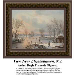  View Near Elizabethtown, N.J., Cross Stitch Pattern PDF 