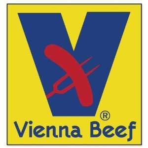  Vienna Beef Hot Dogs vinyl sign sticker decal 5 x 5 