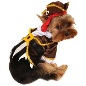  Anit Accessories Pirate Captain Dog Costume, 12 Inch Pet 