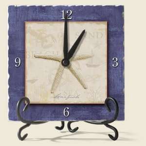  White Sand Blue Sea Clock