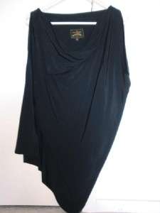 Auth VIVIENNE WESTWOOD ANGLOMANIA Black Asymmetrical Sleeveless Blouse 
