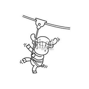   Cling Mount Rubber Stamp zip Line Riley 2 Pack 