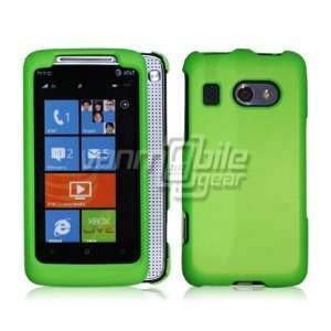  GREEN RUBBERIZED CASE COVER + LCD SCREEN PROTECTOR for HTC 