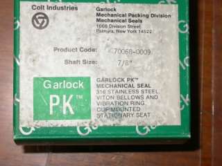 Garlock PK Mechanical Seal Viton Bellow and Ring  