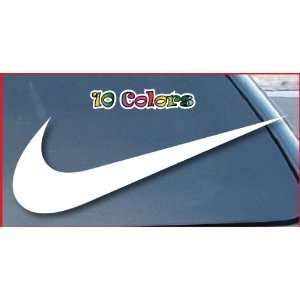 Nike Logo Car Window Vinyl Decal Sticker 11 Wide (Color: White)