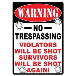   : Rivers Edge Products Warning No Trespassing Sign: Sports & Outdoors