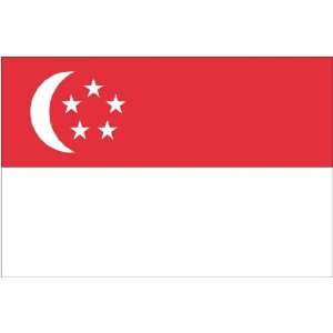  Annin Nylon Singapore Flag, 3 Foot by 5 Foot Patio, Lawn 