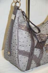 LADIES Visage Hobo Handbag Purse Gray # GU 9805  