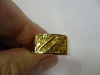 Alaskan Made Natural Nugget Mans Ring Size 10.5 (11.4 Grams)  