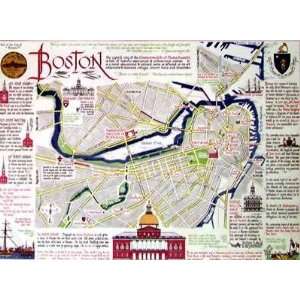 Map Of Boston    Print 