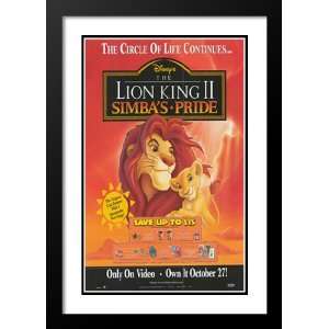  Lion King II Simbas Pride 20x26 Framed and Double Matted 