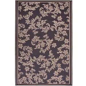  Versaille Outdoor Rug in Chocolate Brown and Tan