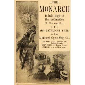  1898 Vintage Ad Monarch Bicycle Cycle Bike Antique 