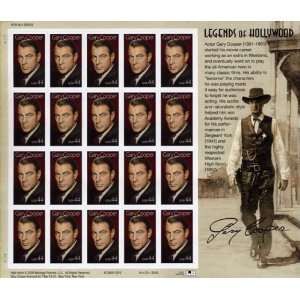  Gary Cooper 20 x 44 Cent US Postage Stamps Scot #4421 