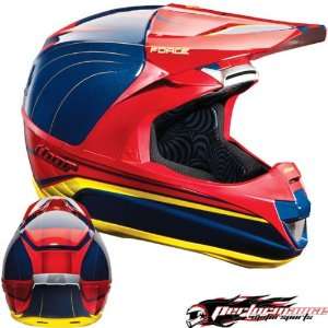  THOR FORCE SUPERLIGHT GRAPHICS NAVY/RED XS: Automotive