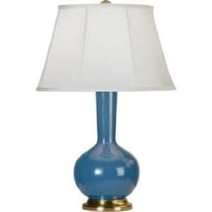  Robert Abbey Genie Brass and Blue Ceramic Table Lamp