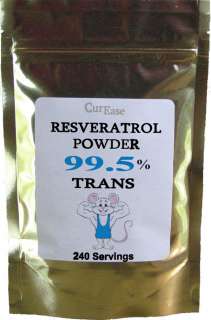 99.5% Pure Trans Resveratrol Powder New 4 Months Supply  