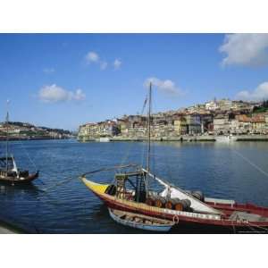  Port Barge on the Douro River, Porto (Oporto), Portugal, Europe 