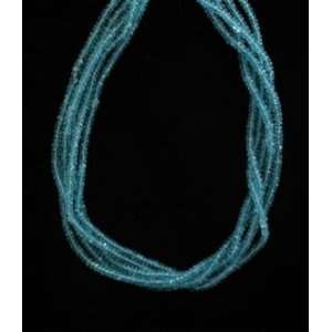    FACETED 3.5mm BLUE APATITE RONDELLE BEADS~ 