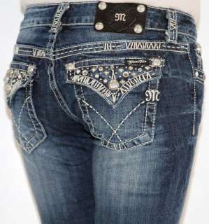 Womens MISS ME Jeans Crystals Studs & Stones Boootcut JW4288B12  