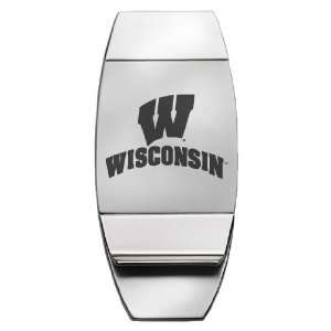  University of Wisconsin   Two Toned Money Clip Sports 