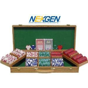  500 Las Vegas Edge Spot Nexgen™ Poker Chips W/oak Case 