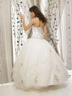  Storage SZ Proms A line Strapless white wedding dress 