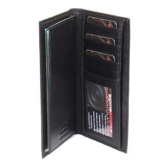 Leather Checkbook Wallet Card Case Removable Check Cover Allin1 Pocket 