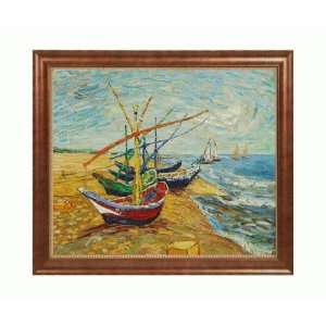 Art Reproduction Oil Painting   Van Gogh Paintings: Fishing Boats on 