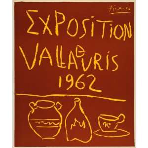   Pablo Picasso Exposition Vallauris 1962 Art   Original Color Print