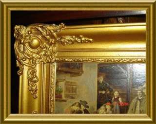   GATHERING OIL PAINTING (AMAZING FRAME),WITH PROFESSIONAL APPRAISAL