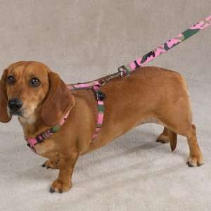   Extra Small Pink Multi Color Camouflage Dog Harness