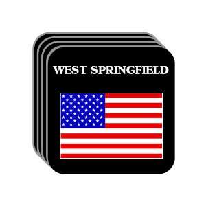   Flag   West Springfield, Virginia (VA) Set of 4 Mini Mousepad Coasters