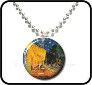 VAN GOGH* Cafe Terrace At Night Button NECKLACE  
