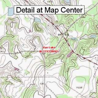  USGS Topographic Quadrangle Map   Van Lake, Texas (Folded 