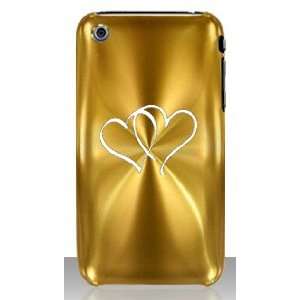  Apple iPhone 3G 3GS Gold C55 Aluminum Metal Case Hearts 
