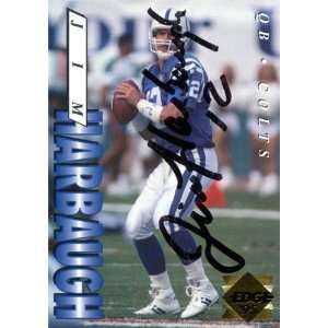  Jim Harbaugh Autographed/Hand Signed 1995 Collectors Edge 