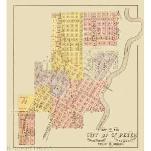  ST. PETER MINNESOTA (MN/NICOLLET COUNTY) MAP 1874
