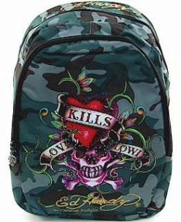   Hardy Josh Love Kills Slowly Backpack B2JOSLKS Green Book Bag